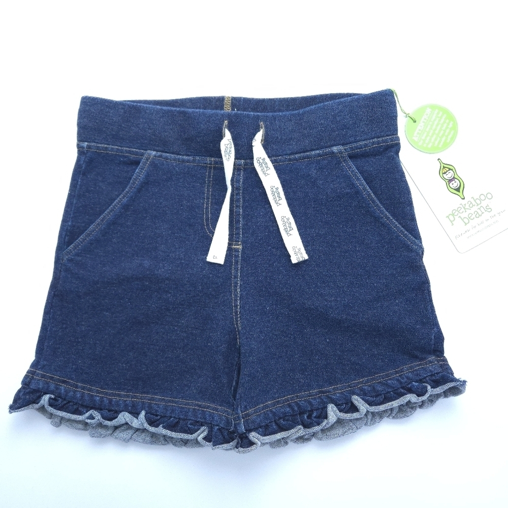 NWT Peekaboo Beans Sun & Shine Denim Shorts size 8